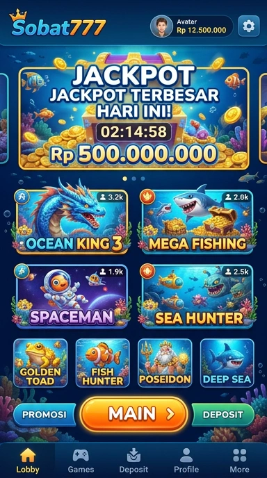 Pratinjau antarmuka sobat777 — aplikasi APK resmi Android v2.1.6